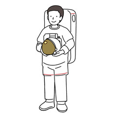 宇宙飛行士の男性