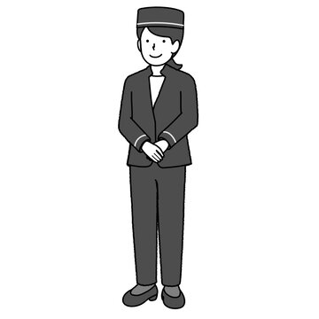 recommend clip art: ホテルスタッフの女性