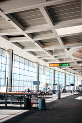 Empty airport terminal