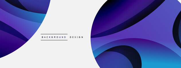 Creative geometric wallpaper. Minimal abstract background. Circle and wave composition vector illustration for wallpaper banner background or landing page