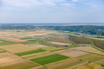 Fototapeta na wymiar Agricultural Countryside Between Knezovo an Batina Croatia