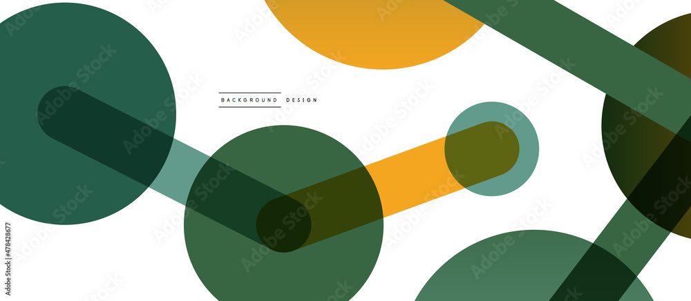 Aufkleber Line points connections geometric abstract background. Circles connected by lines. Trendy techno business template for wallpaper, banner, background or landing