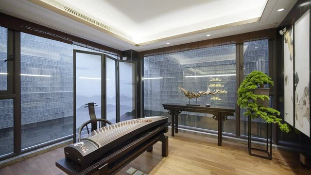 modern zither room with simple design