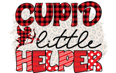 cupid little helper sublimation t-shirt design 