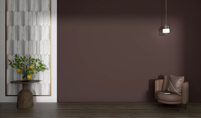 background wall brown -3d-render