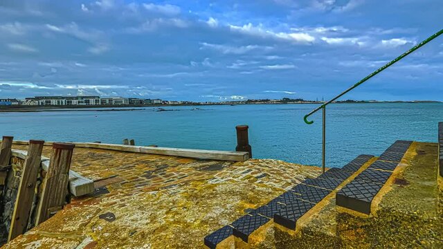 Guernsey coast of Normand channel Island timelapse
