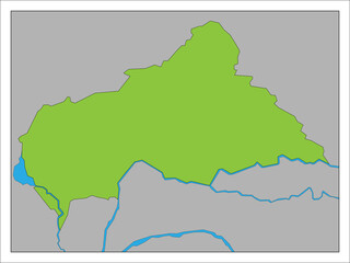 中央アフリカの地図です。