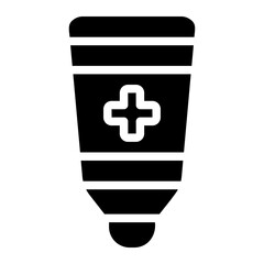 Obraz premium ointment glyph icon