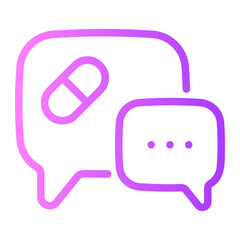 conversation gradient icon