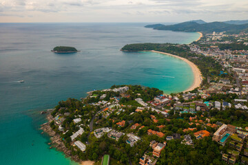 Fototapeta premium Aerial view Karon View Point in Phuket ,Thailand.