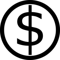 dollar vector icon on white backgropund..eps