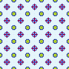 Fototapeta na wymiar Abstract seamless pattern with various shapes. Geometric pattern for fabric. Textile background.