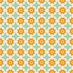 Abstract seamless pattern with various shapes. Geometric pattern for fabric. Textile background.