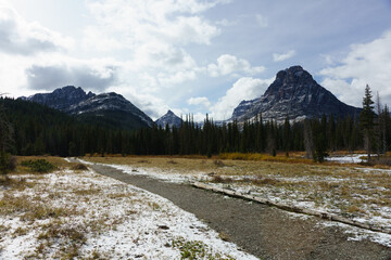 Grand Teton national park, snow covered mountains