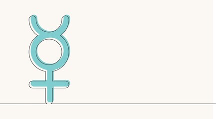 Zodiac and astrology symbol of the Mercury planet