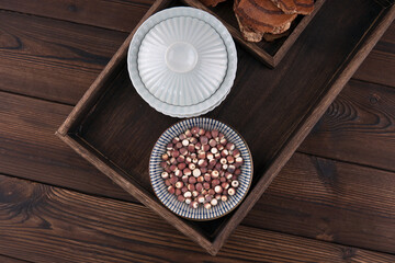 Chinese medicine Gorgon and tureen in wooden box