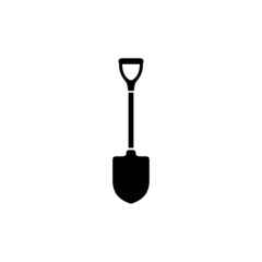 Shovel simple flat icon vector