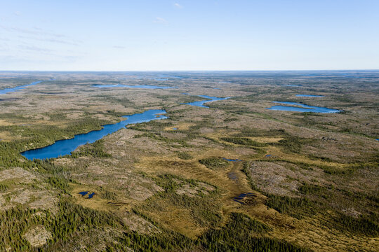 Boreal Forest and Lakes of Nunavik Quebec Canada