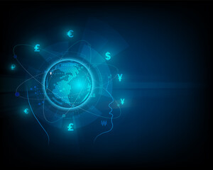 abstract artificial intelligence technology financial network