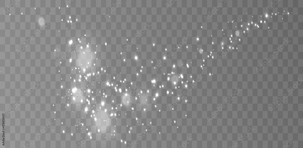 Leinwandbilder light effect with many glitter particles glare sparks isolated on transparent background. vector sta