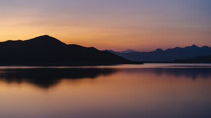 Quiet sunset view in Hong Kong Sai Kung