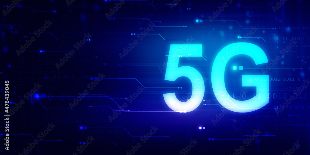 Poster 2d rendering 5g network 5g connection