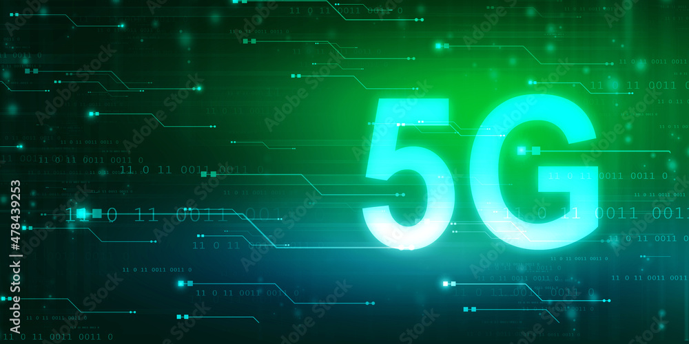 Poster 2d rendering 5g network 5g connection