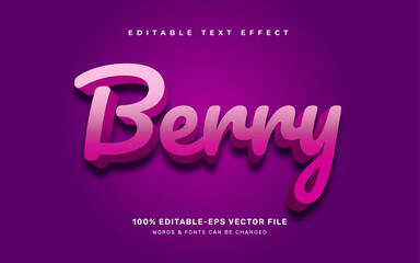 berry text effect