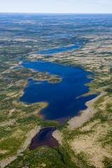 River Koksoak Winding Through Landscape of Nunavik Quebec Canada