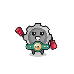 Fototapeta premium gear boxer mascot character