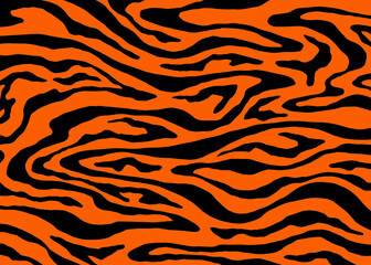 Abstract Tiger Psychedelic pattern. Vector illustration background. 