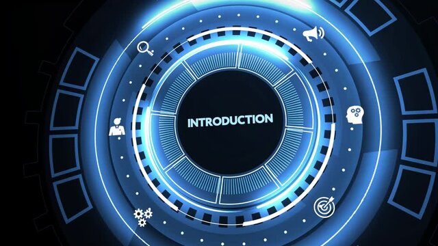 Business, Technology, Internet and network concept.  virtual screen of the future and sees the inscription: Introduction.