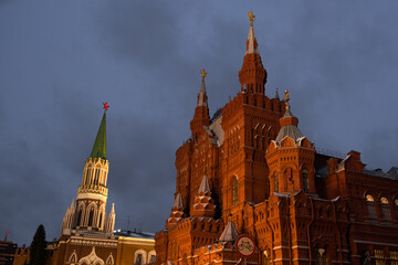 State Historical Museum and Kremlin in Moscow