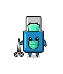 surgeon flash drive usb mascot character