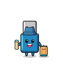 flash drive usb mascot character as hiker