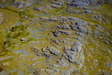 Abstract Tundra Landscape Near Povungnituk Nunavik Quebec Canada