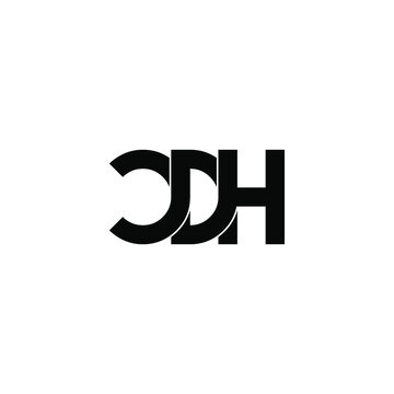 cdh letter initial monogram logo design
