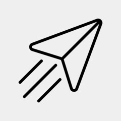 Sending icon in line style about social media, use for website mobile app presentation