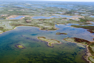 Abstract Tundra Landscape Near Povungnituk Nunavik Quebec Canada