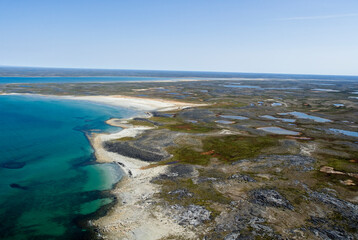 Abstract Tundra Landscape Near Povungnituk Nunavik Quebec Canada