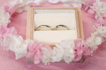 ペアリング指輪　ホワイトデーとバレンタインのイメージ素材