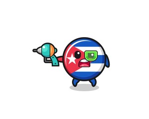 cute cuba flag holding a future gun