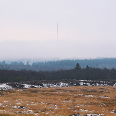 Heidelstein am Rotes Moor in der Rhön Hessen Winter	
