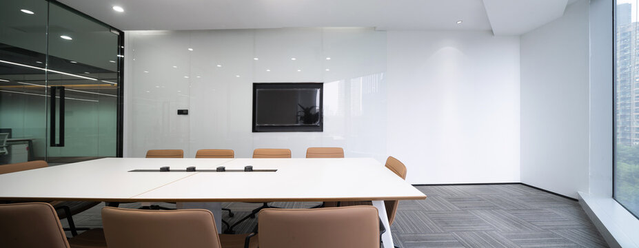 Interior Of  Small Meeting Room With Simplicity Decoration