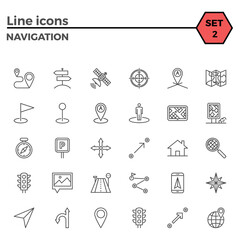 Fototapeta premium Navigation icon set