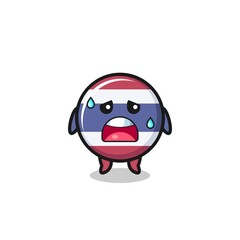 the fatigue cartoon of thailand flag