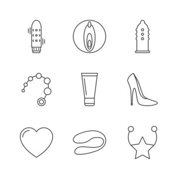 Sex shop icons