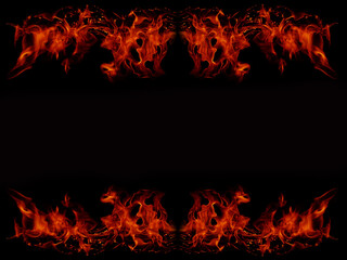 Flame Flame Texture For Strange Shape Fire Background Flame meat that is burned from the stove or...