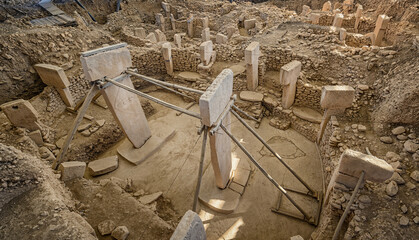 Gobekli tepe in Sanliurfa, Turkey. The Ancient Site of Gobeklitepe is The Oldest Temple of the World. UNESCO World Heritage site.	