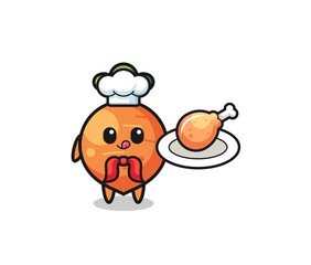 carrot fried chicken chef cartoon character